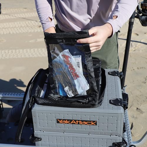 YakAttack 12” x 12” HD Bait Binder | Soft Bait Organizer & Fishing Lure Storage Case | Compact Tackle Bag for Plastics & Tools | Heavy-Duty Design for Kayak & Boat Anglers | Fishing Gear Holder - size: 12" x 12"