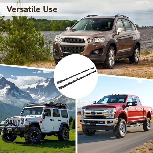 2 Pack Adjustable Fishing Rod Holder for Car, 7 Rod Capacity Fishing Pole Roof Rack Inside, Adjustable 35.4-43.3 in, Fishing Pole Hanger Straps for Wagons, Truck