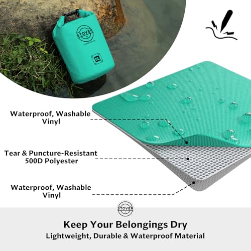 STOVER 5/10/25/30/40/55L Waterproof Dry Bag, Small Lightweight Roll Top Dry Bag Backpack w/Waterproof Phone Case, Kayaking, Travel, Hiking, Fishing, Tubing, Camping, the Beach, Men/Women (Teal) - color: 5l Teal, size: 5L