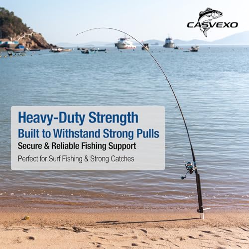 1/2 Pack Aluminum Sand Spikes for Surf Fishing, Beach Fishing Rod Holder, Telescopic and Portable, 2-Stage Adjustable, with Storage Bag