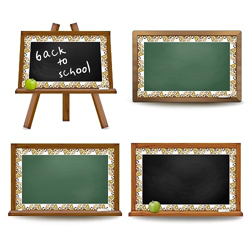 Whaline 32.8 Ft Woodland Creatures Bulletin Board Borders Woodland Animals Die-Cut Bulletin Board Cute Jungle Theme Decorative Trim for Back to School Classroom Office Chalkboard Decor - style: Woodland Creature