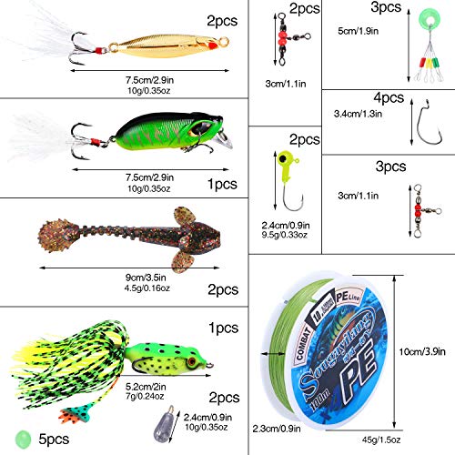 Sougayilang Fishing Rod and Reel Set Carbon Fiber Telescopic Fishing Rod 12+1BB Spinning Reel with Carry Case for Saltwater Freshwater - color: green, size: 5.91 ft - 2000