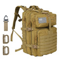 50L Large Military Tactical Backpack Molle Army Assault Pack for Travel Camping Hiking Fishing Backpack for men (khaki) - color: Khaki