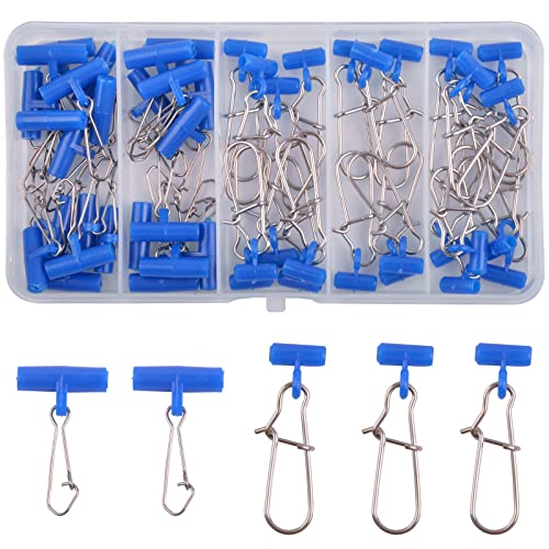 Fishing Sinker Slide Fishing Line Sinker Slider Heavy Duty Fishing Snap Clips Sliding Swivels Sinker Weights Connector Saltwater Surf Fishing Rigs Catfish Bottom Rig Fish Finder Rig - style: 50pcs Blue Slide