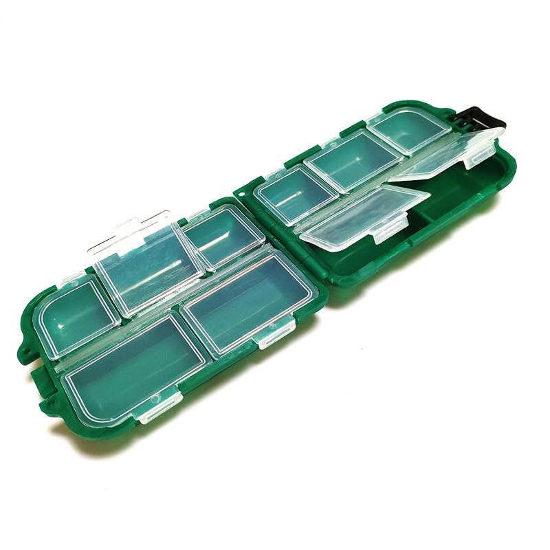 KALAVARMA Waterproof Fishing Lure Box Spoon Hooks Baits Storage Tackle Box Containers for Casting Fishing Fly Fishing - color: Green