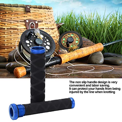 Fishing Knot Tying Tool, Fishing Line Dragger, Fishing Line Knotting Device, Assist Device Dragger for Freshwater and Saltwater Bobbin Knotter Spooling Pulling Rod Pull Drag Tools - color: Blue