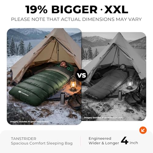 Cotton Flannel XXL Winter Sleeping Bags for Adults Big and Tall,Cold Weather 90x39 Inch Camping Sleep Bag,Waterproof Machine Washable 4 Season Outdoor Camping Gear,2-Way Zipper - color: Green, size: 6.2lb(40-45℉)