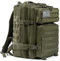 QT&QY 45L Military Tactical Backpacks Molle Army Assault Pack 3 Day Bug Out Bag Hiking Treeking Rucksack… - color: 1.3 Green