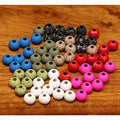 Hareline Fly Tying Mottled Tactical Slotted Tungsten Beads – Natural Finish Weighted Jig Beads, 20 Pack - color: Lt Olive, size: 3/16 4.6mm