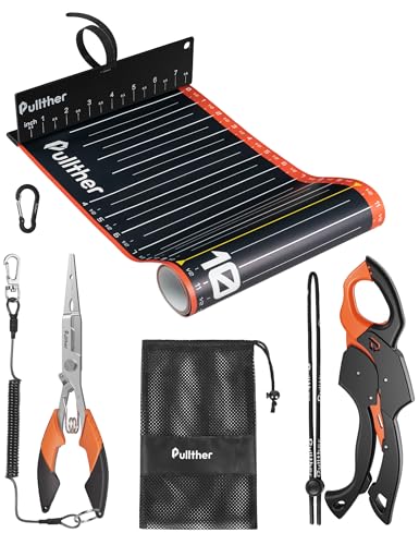 Fishing Tool Kit,53in Fish Ruler,Fishing Gear - color: orange
