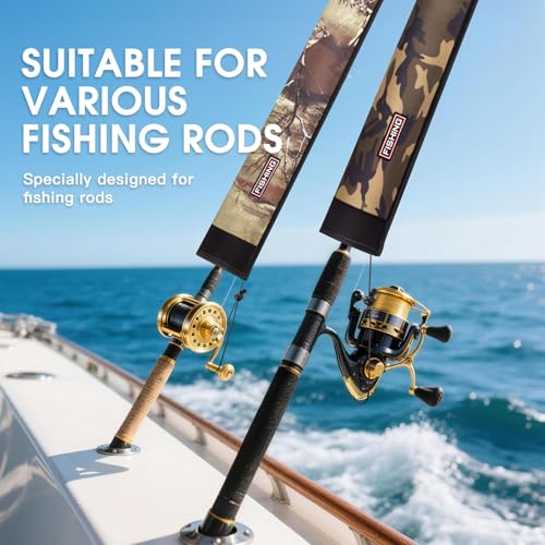 Premium Fishing Rod Sleeve – Floating, Puncture Resistant,Protective Sock for Casting, Spinning, Trolling Fishing Rods for Fishing Poles6'-8' - color: National flag, style: Casting(2.56" opening)