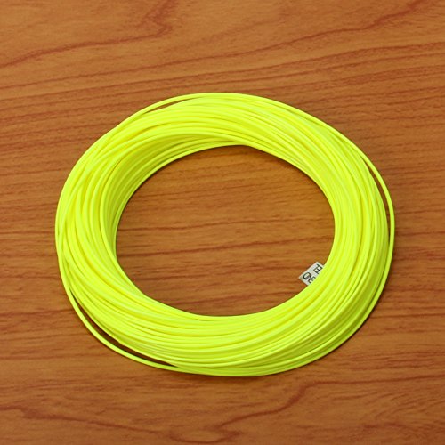 (1/2WT 3/4WT 5/6WT 7/8WT) Fly Reel with Line Combo Aluminum Alloy Large Arbor Fly Fishing Reels Weight Forward Fly Line with Braided Backing Taper Leader Pre-Tied - color: Silver Reel&Fluo Yellow Line(Pre-load), size: 5/6 WT Reel+Line