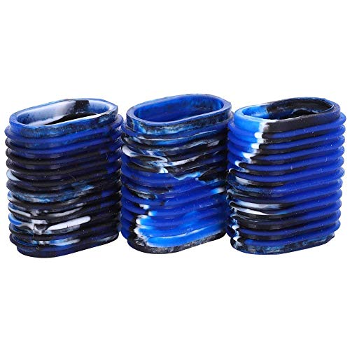 HERCHR Fishing Reel Grip, 5 pcs Non-Slip Rubber Universal Casting Spinning Fishing Rod Sleeve Baitcaster Knob Covers Fishing Reel Handle Grip - color: Blue