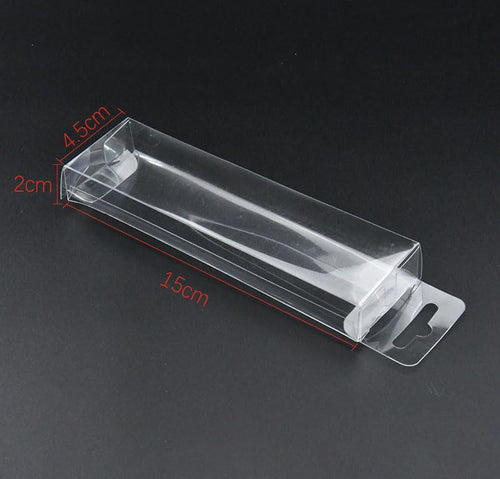 10pcs Fishing Lure Tackle Clear Plastic Package PET Box for Bait Crafts - size: 8cm/3.14" 10pcs