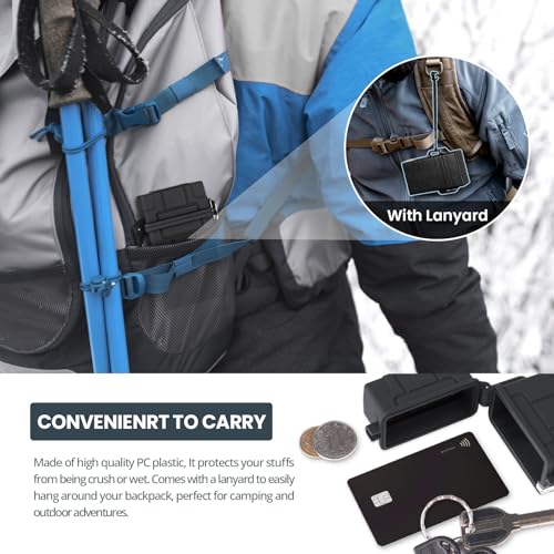 Waterproof Case with USB Rechargeable Electric Lighter, Airtight Holder Case for Whole Package 20pcs 84mm Size, Match Seal Storage Dry Box, EDC Survival Container for Fishing Kit, Camping - size: 84mm