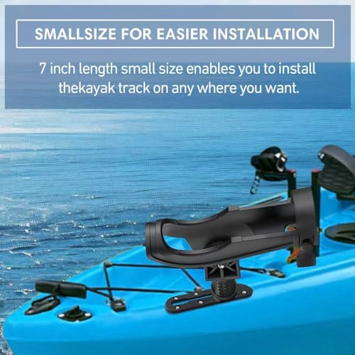 Kayak Track Kayak Low Profile Track,Kayak Rail,Kayak Accessories Mount Track,Kayak Gear Track for Fishing Rod Holder,Kayak Rail Track for Paddle Holders Fish Finder,Cup Holder,Anchor Cleats - size: 7inch4pcs