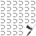 Fishing Clevis Easy Spin U-Shaped Brass Links, 120/250pcs Quick Change Spinner Clevis Spinner Blade for Lure Making Spinnerbait Parts Accessory Freshwater Saltwater - color: Silver-120pcs