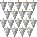 Shimeyao 18 Pieces Pyramid Sinkers Fishing Weights Triangle Fishing Sinkers Rig Pyramid Sinker for Ocean Saltwater Surf Bass Casting Gear Tackle - size: 2 oz