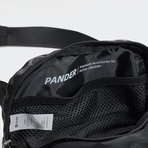 Pander Two Way Zipper Fanny Pack Nylon Everywhere Belt Bag for Women, Water Repellent Waist Packs, Crossbody Bags with Adjustable Strap (Grey Leopard) - color: Grey Leopard