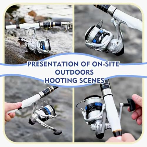 Telescopic Fishing Rod and Reel Combo, 2PCS Collapsible Fishing Pole with Spinning Reel Lures and Carrier Bag for Saltwater Freshwater Bass Fishing Gear