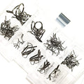 Kalavarma Fly Fishing Rod Repair Guide Kit Classic Fly Rod Wire Loop Fly Tops Sliver,Black,Gun Smoke Color - color: Grey