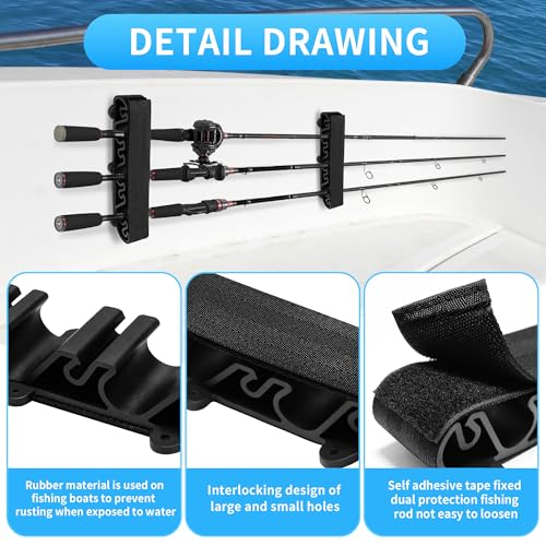Boating Vertical Fishing Rod Holders for Boat Deck, Portable Mount Fishing Rod Holder Fishing Rod Rack for Storage and Fixation, Fishing Pole Rack - style: Boat Rod Holders-2 Pack