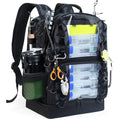 Fishing Tackle Backpack with Cooler,45L Large Tackle Bag with 2 Rod Holders & Clear Window,Outdoor Fishing Backpack for Fishing,Camping,Hiking,Camouflage Black - color: Camouflage Black