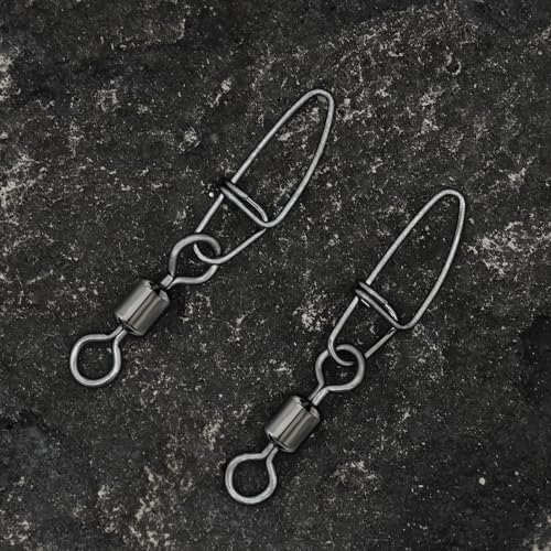 BLUEWING 50pcs High Strength Fishing Snap Swivels Saltwater Connector Crosslock Tackle for Quick Connect Fish Lures, 26-110LB - size: #01 XXS (26lb) 50pcs