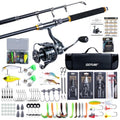 Goture Fishing Rod and Reel Combos,1.8M-2.7M Telescopic Fishing Pole Spinning Reel Line Lures Set with Carrier Bag,Telescopic Rod Kit for Starter Travel Saltwater Freshwater Gear Gift - color: C4:Fishing Full Kit with Carrier Bag, size: 9 ft/2.7 m
