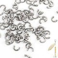 100 Pack Folded Fishing Spinner Clevises, Spinners Fishing Lure Making Accessories for Walleye Rig Alabama Rig