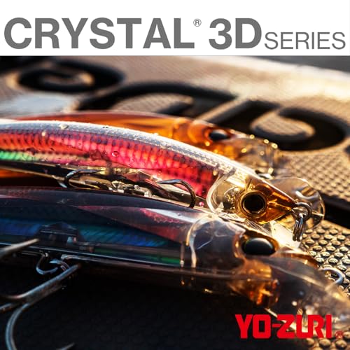 Yo-Zuri Crystal 3D (F) 90Mm 3-1/2" Minnow, Real Mullet - color: Real Glass Minnow, size: 5-1/4 Inch