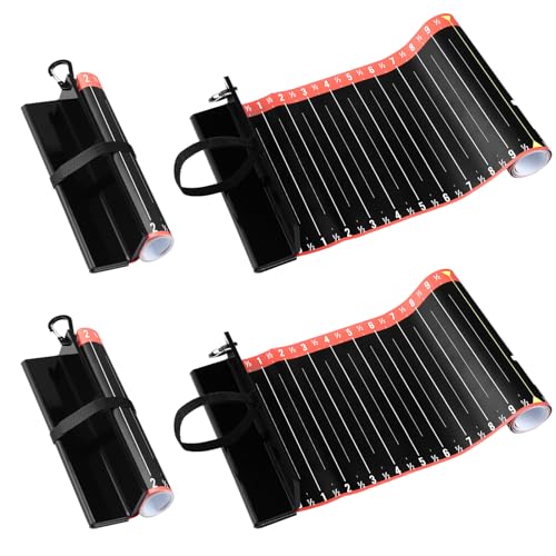 VioraWhite 2 Pcs 53 Inch Fish Ruler Fish Measuring Tape Fishing Ruler with Bump Board Waterproof Fishing Measurement Tool for Boat, Kayak, Coolers, Yacht and Workbench - color: Black, size: 53 Inch
