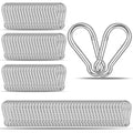 120PCS M4 Heavy Duty Carabiner Clip, 1.57Inch Snap Hook Quick Link Small Carabiner Clips,Spring Link Buckle for Fishing Camping Hammock Dog Leashes-110LBS Holding Capacity (Silver) - color: Silver, size: 120PCS-M4