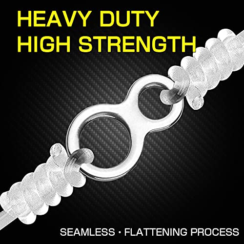 AMYSPORTS Lure Connector Solid Rings Fishing Stainless Steel Jigging Ring Kit High Strength Jigging Ring Fishing Saltwater Freshwater - size: SizeL (400lb) 25 pcs