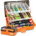 PLUSINNO Large 3 Layers Fishing Tackle Box with Tackle Included, 415Pcs Fishing Lures Kit Contains Pliers, Crankbait, Hooks, Weights & Accessories, Fishing Gear Gifts for Men Starter Kits Bass Trout - color: 415 Pcs Fishing Lures