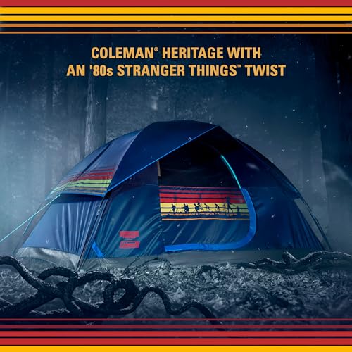 Coleman Stranger Things Outdoor Gear Collection, Limited Edition Stranger Things & Coleman Upside Down Camping Assortment, Cooler/Chair/Tent/Sleeping Bag - style: 4p Tent