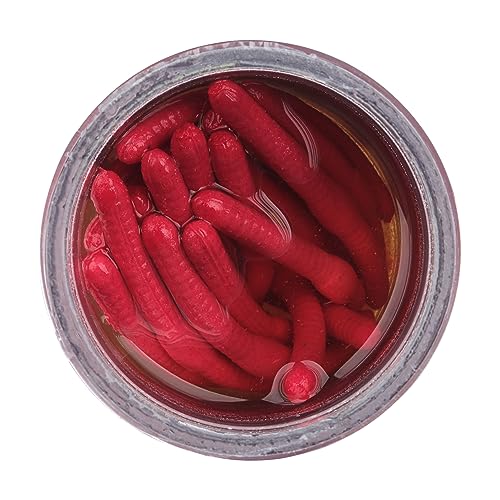 Berkley Gulp! Alive! Fat Floating Trout Worm Fishing Soft Bait - color: Fluorescent Red