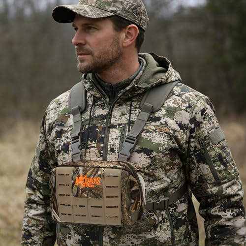 MYDAYS Chest Rig for Men, Chest Bag for Fishing, Waterfowl, Upland Game, Turkey, Tactical - color: Camo