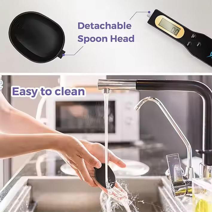 Digital Spoon Scale for Coffee & Baking, 500g/0.1g Measuring Spoon Scale with LCD Display, Gram Scale for Tea, Spices & Protein Powder, Batteries Included