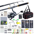Goture Fishing Rod and Reel Combos, 1.8M-2.7M Carbon Fiber Telescopic Fishing Pole with Spinning Reel, Lures Set, 900D Carrier Bag, Travel Full Kit for Freshwater Saltwater, Beginners & Anglers - color: A1:Fishing Kit with Carrier Bag, size: 6FT/1.8M