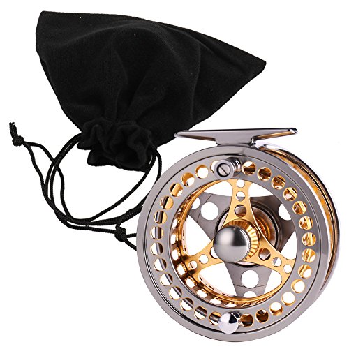 Sougayilang Fly Fishing Reel Large Arbor 2+1 BB with CNC-machined Aluminum Alloy Body and Spool in Fly Reel - size: 5/6 Reel