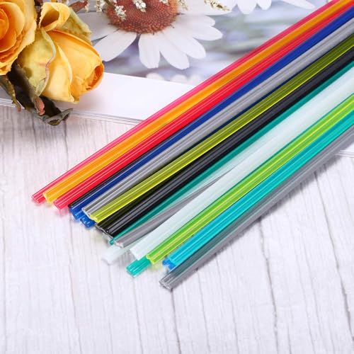 MECCANIXITY 10pcs Plastic Welding Rods, 8 Inch PP Welding Repair Strips Welder Rods with Reinforcing Mesh for Car Bumpers, Kayak Repair, Plastic Welder, Blue - color: Blue, size: 20cm