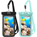 ProCase 2 Pack Waterproof Phone Pouch Case, 7" Universal Underwater Cellphone Dry Bag for iPhone 17 Air 16 15 14 13 Pro Plus Max 12 11, Galaxy S24 S23 S22 Ultra Pixel -Black/Green - color: Black/Green