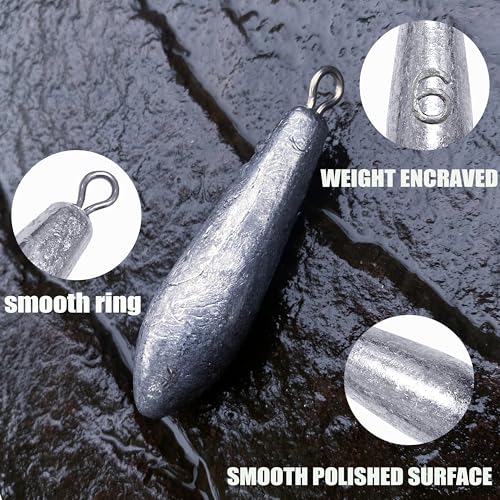 Drop Shot Fishing Weights Sinkers for Saltwater Freshwater Fishing - style: 1/2 Ounce-15pcs