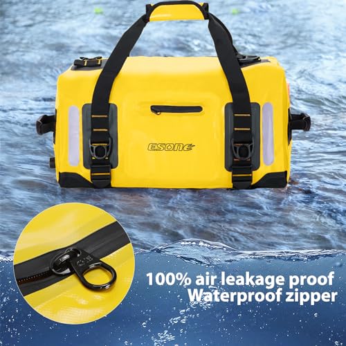 ESONE Dry Bags Waterproof Backpack for Men/Women Dry Bags for Kayaking Waterproof Backpack for Travel Dry Bag Backpack Waterproof Duffel Bag Applicable Boating Camping Paddle Board Surfing（40L） - color: Yellow, size: 40L