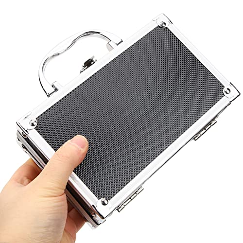 DOITOOL Aluminum Alloy Toolbox Portable Tool Storage Box Organizer with Large Capacity and Reinforced Handle for Tools and Accessories 7 X 7 X 7 Inches