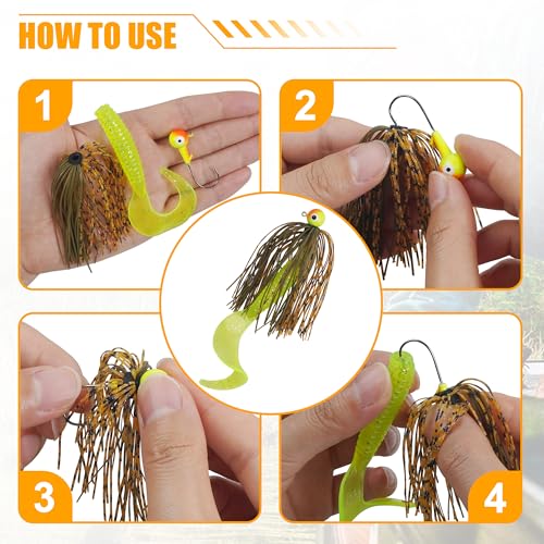 18 Bundles Silicone Jig Skirts 40 Strands Silicone Fishing Unbrella Replacement Skirts Quick Chang for Spinnerbait Bass Jig Lure Making Accessories - style: Mix 3 Colors-18pcs