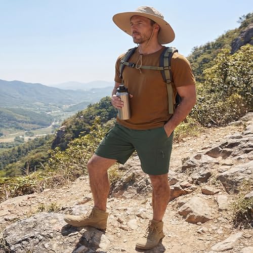 Mens Cargo Shorts - Lightweight Relaxed Fit - Tactical Work Shorts for Men,Stretch Quick Dry Fishing Hiking - color: Army, size: 30