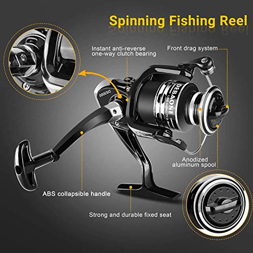 ShinePick Fishing Rod Kit, Telescopic Fishing Pole and Reel Combo Full Kit with Line Lures Hooks Carrier Bag for Travel Saltwater Freshwater Boat Fishing Beginners - color: 2.7M