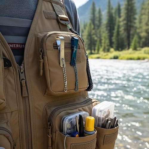Fishing Line Nipper Cutter with Keychain – Stainless Steel Fishing Clippers for Fly Fishing, Line Cutting, Hook Eye Cleaning Tool, Compact Fishing Accessory